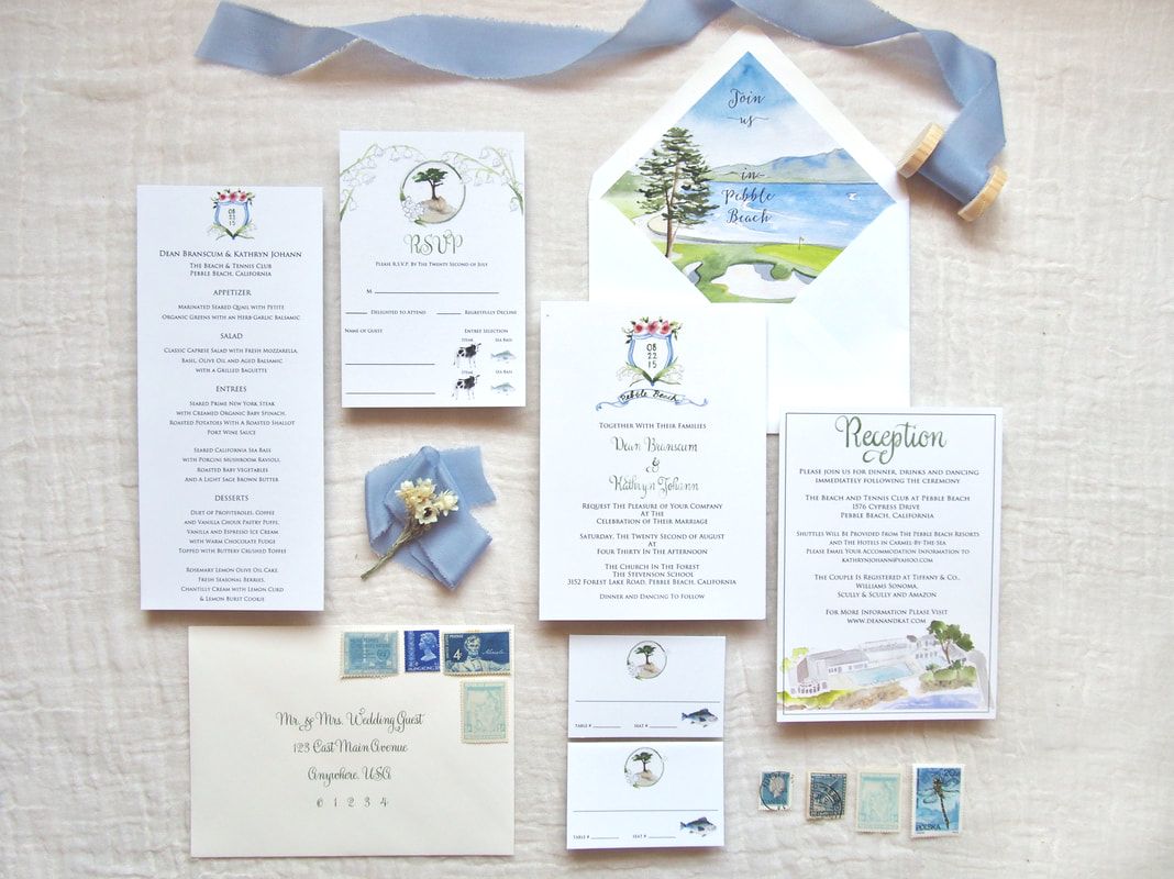 Watercolor Wedding invitations