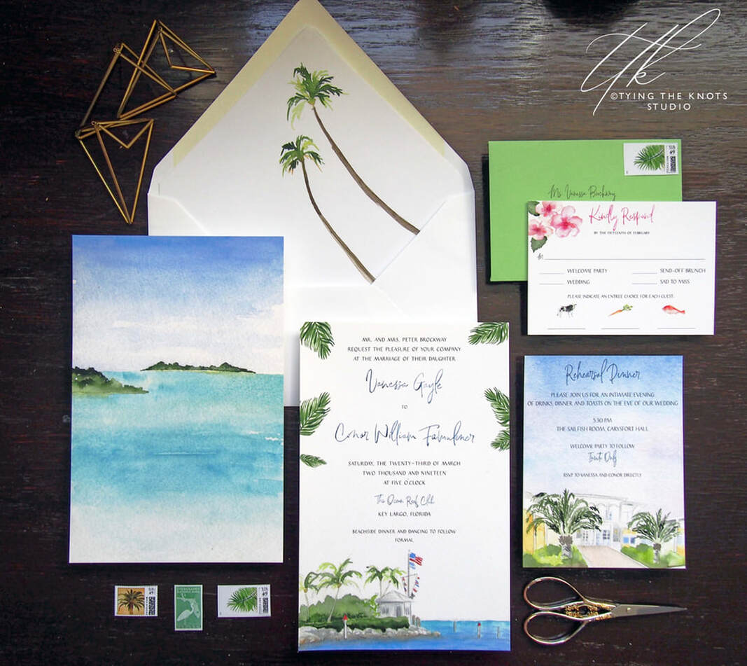 Ocean Reef Club Wedding invitations