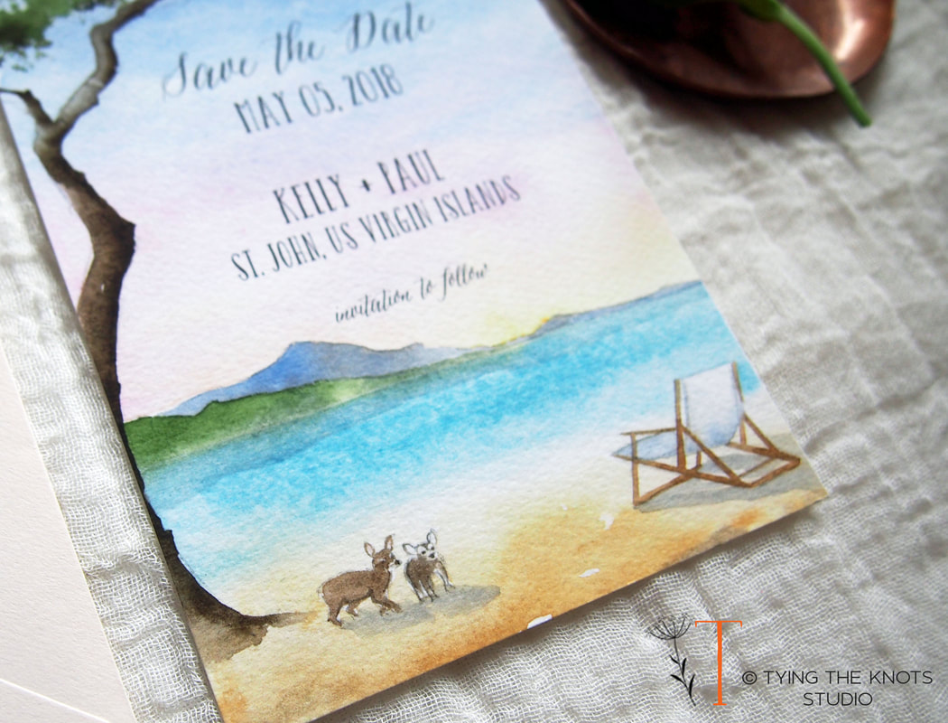 Custom Watercolor Save the Date