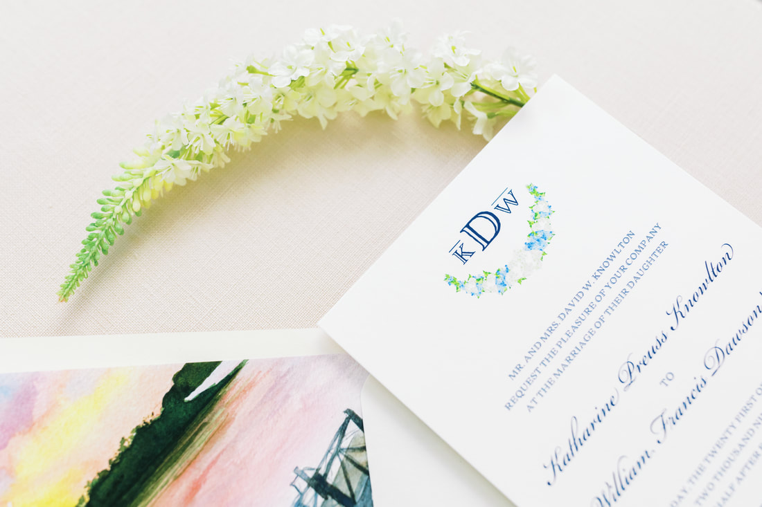 Hydrangea Watercolor Wedding invitation